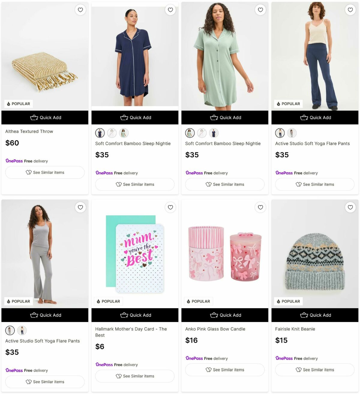 Target Catalogues from 27 April