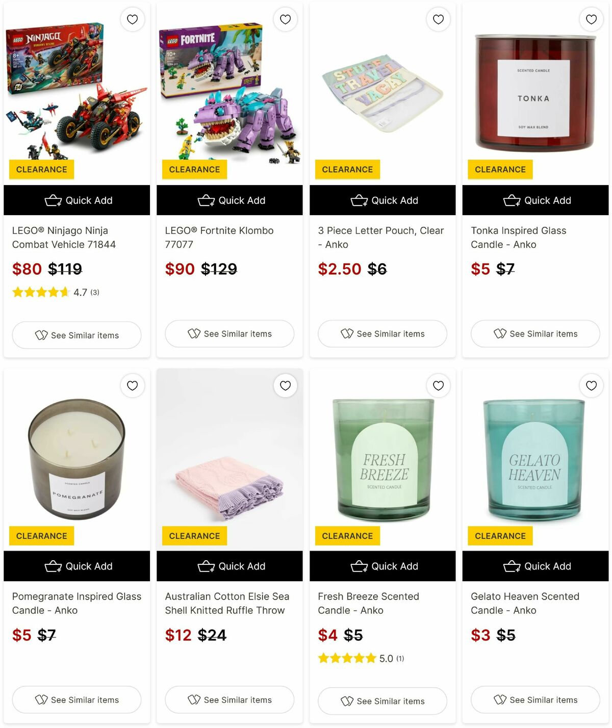 Target Catalogues from 10 June