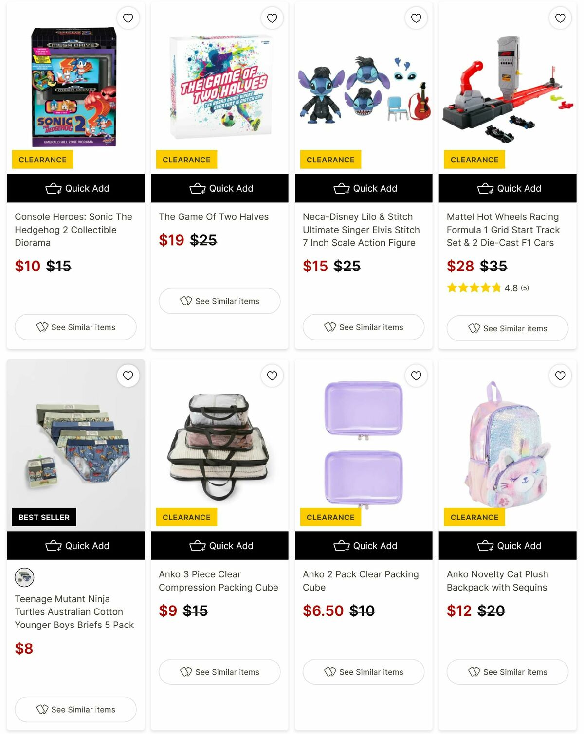 Target Catalogues from 10 June