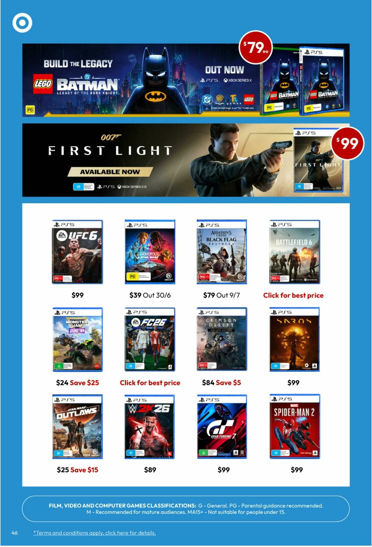 Target Catalogues from 24 June