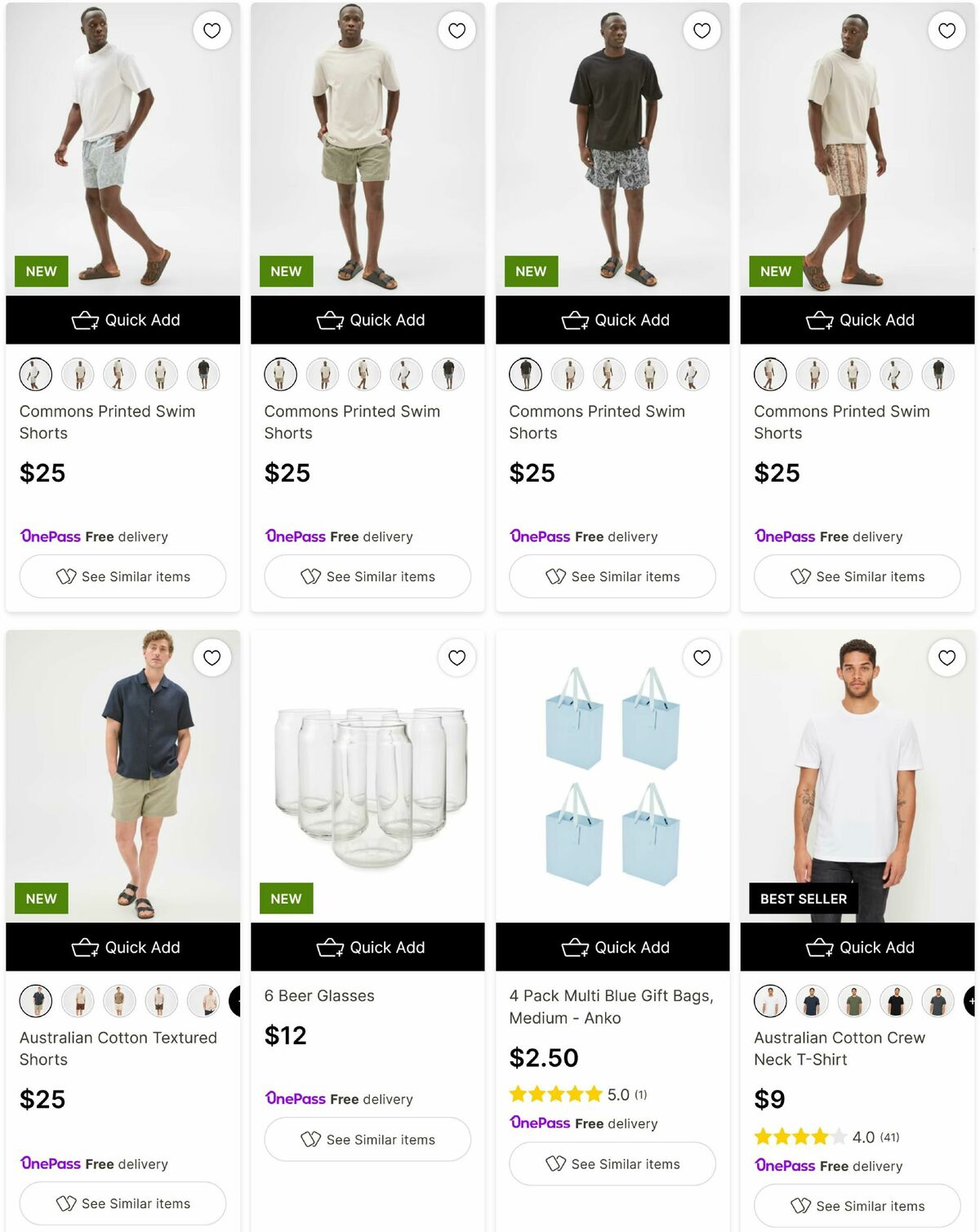 Target Catalogues from 25 August