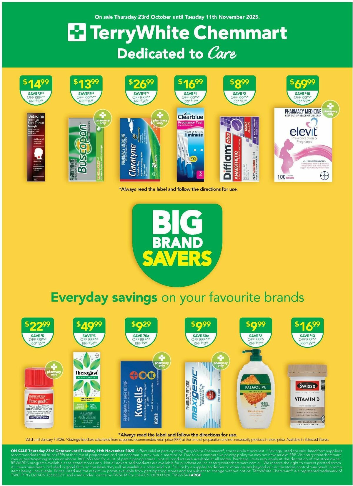 TerryWhite Chemmart Catalogues from 23 October