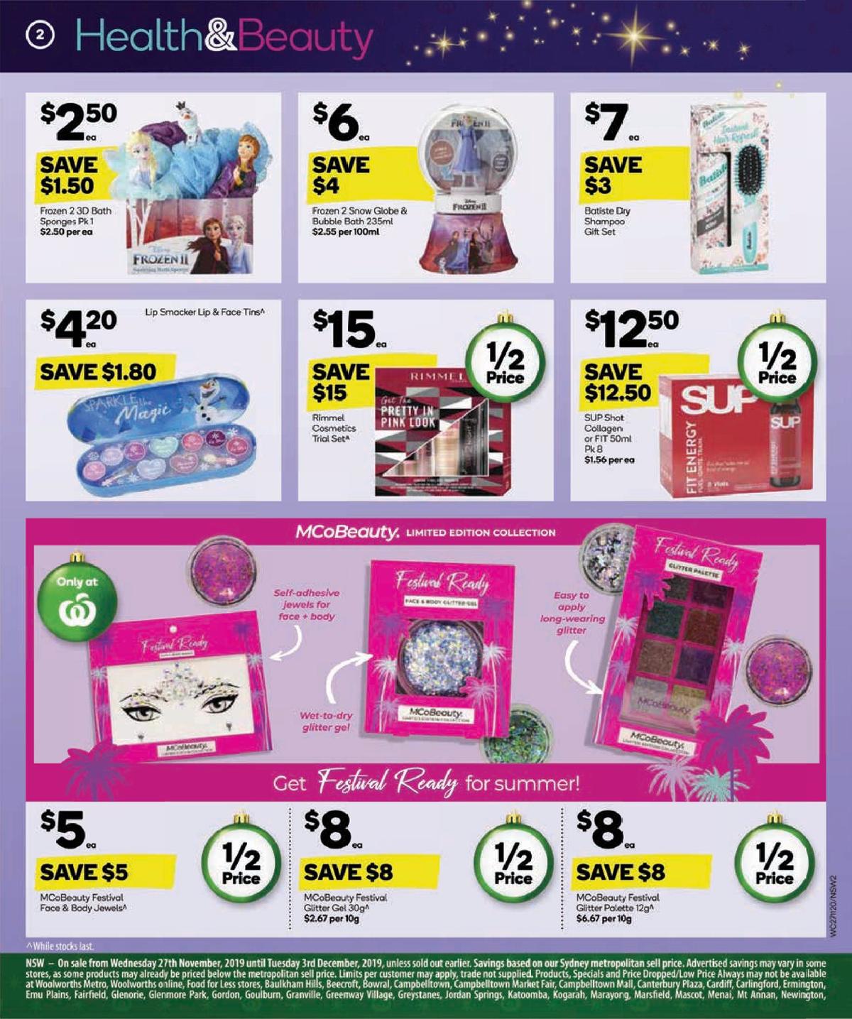 Woolworths Health and Beauty Catalogues from 27 November