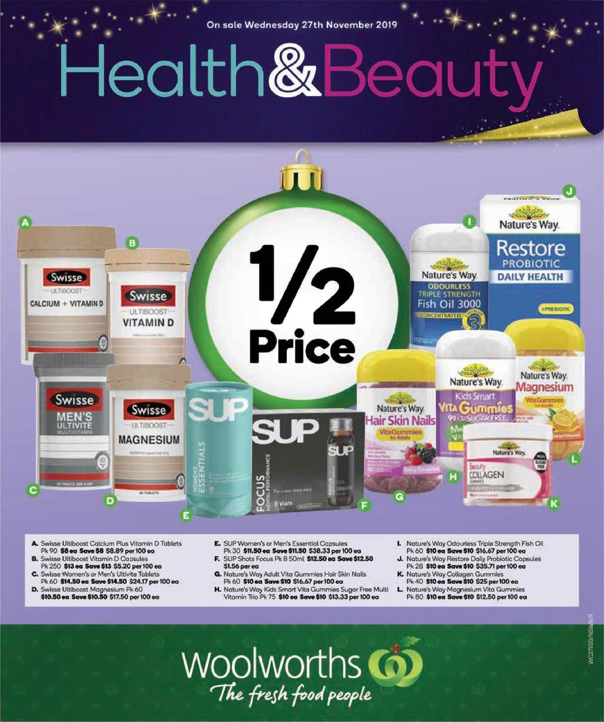 Woolworths Health and Beauty Catalogues from 27 November