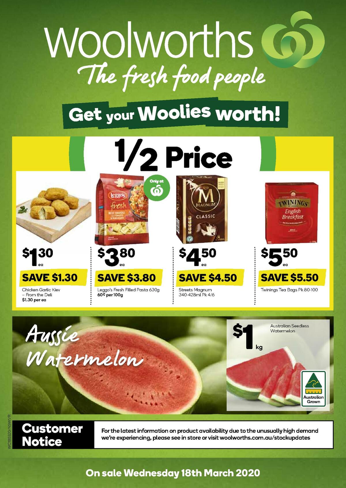 Woolworths Catalogues from 18 March
