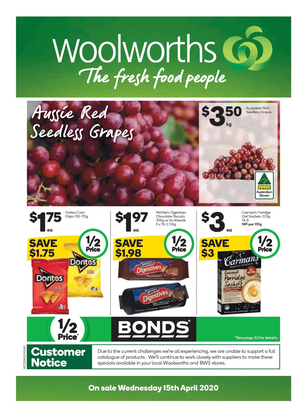 Woolworths Catalogues from 15 April