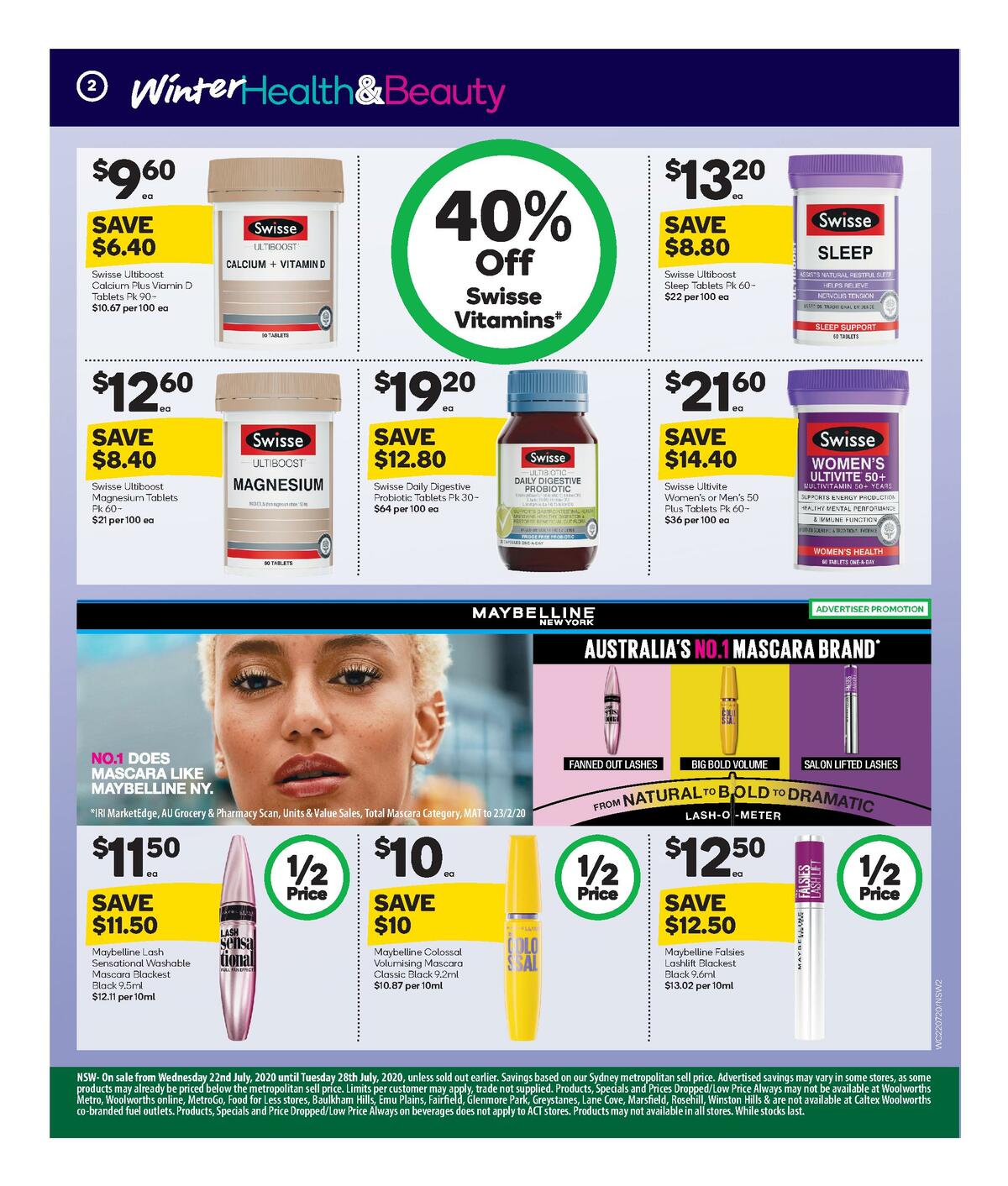 Woolworths Health & Beauty Catalogues from 22 July