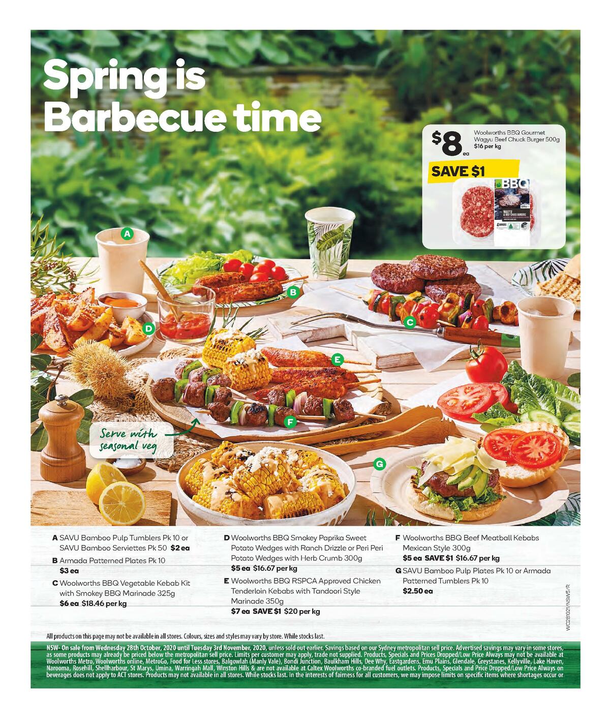 Woolworths Spring Entertaining Catalogues from 28 October