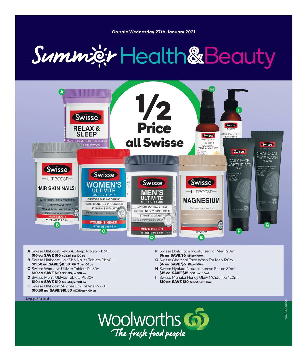 Woolworths Health & Beauty Catalogues from 27 January