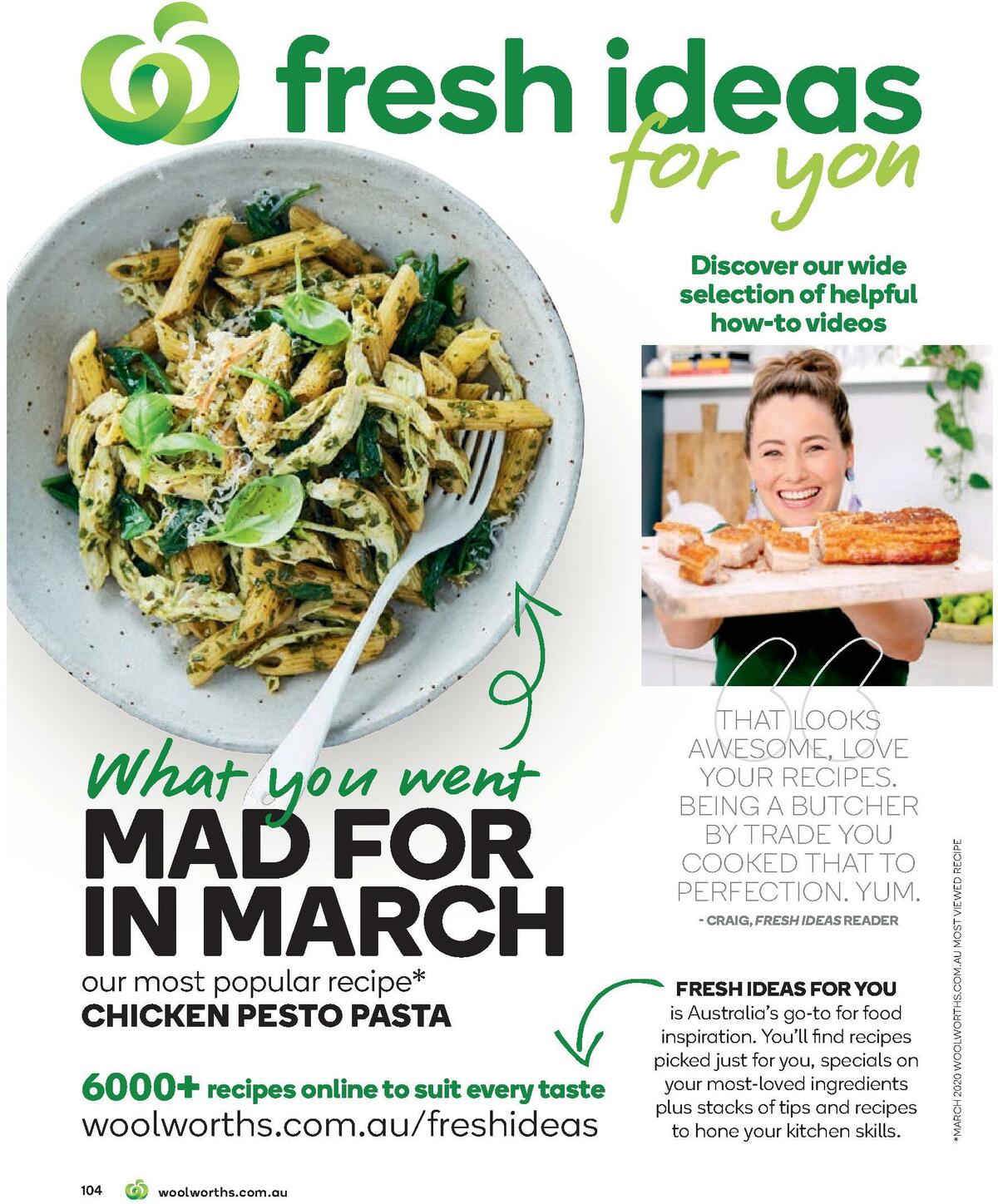 Woolworths Magazine March Catalogues from 1 March