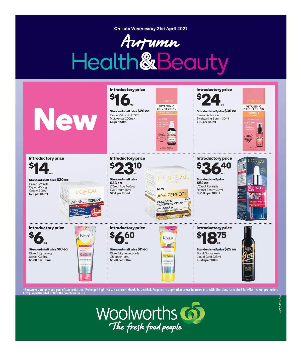 Woolworths Health & Beauty Catalogues from 21 April