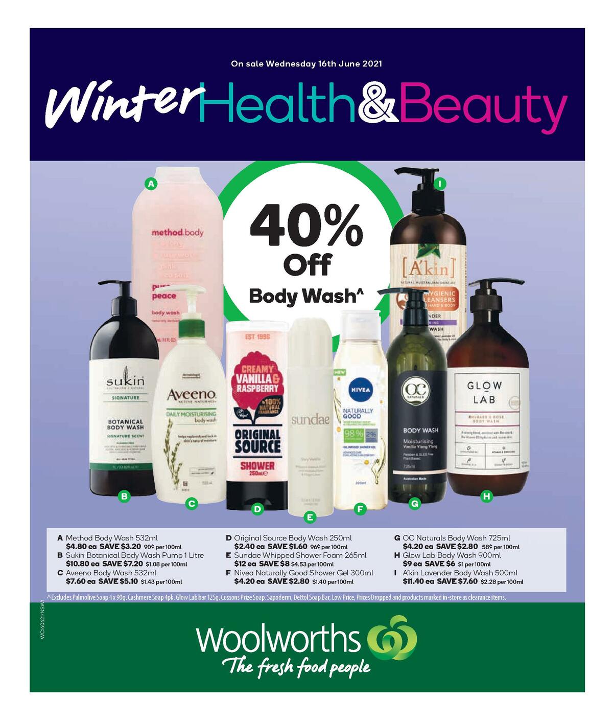 Woolworths Health & Beauty Catalogues from 16 June
