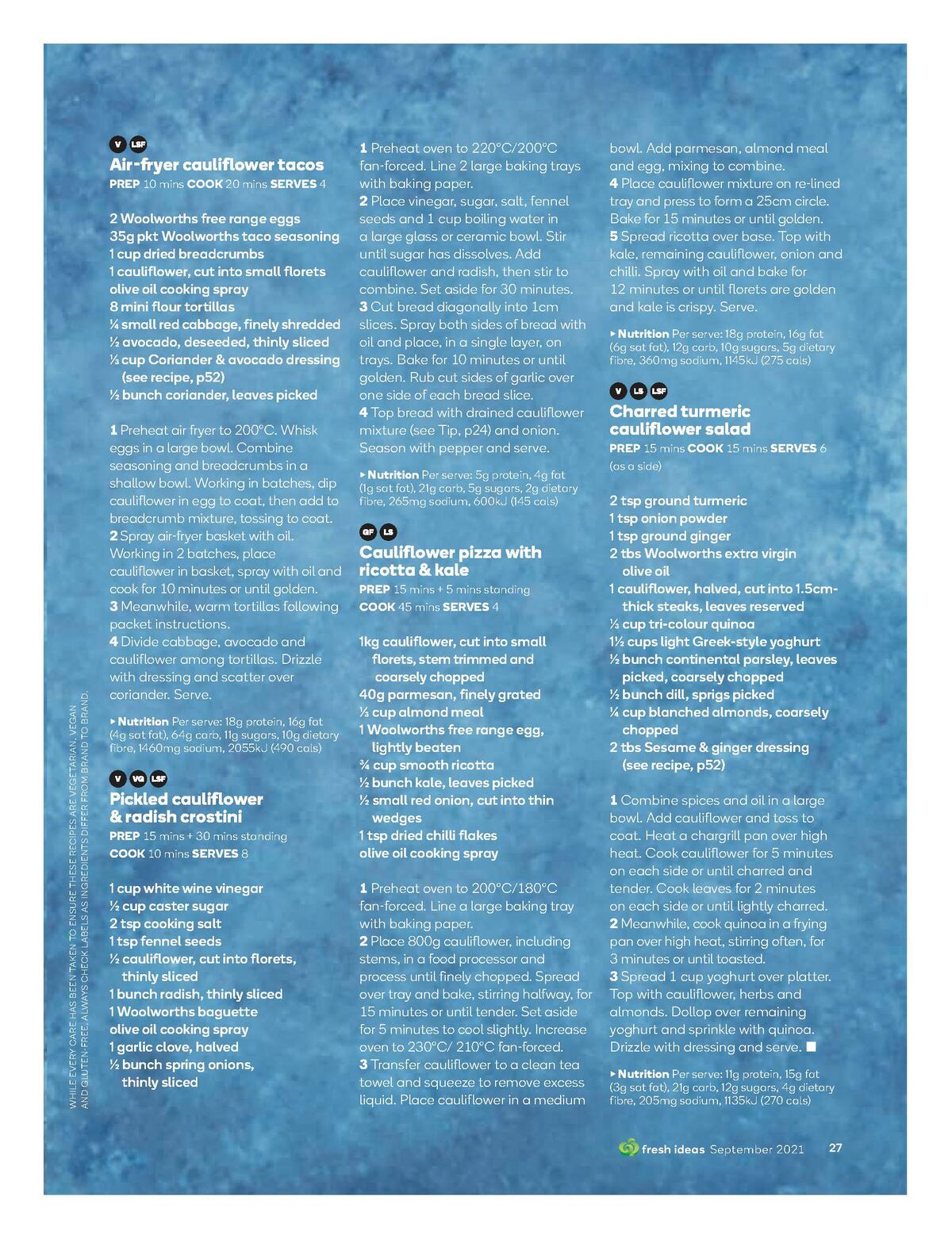 Woolworths Magazine September Catalogues from 1 September