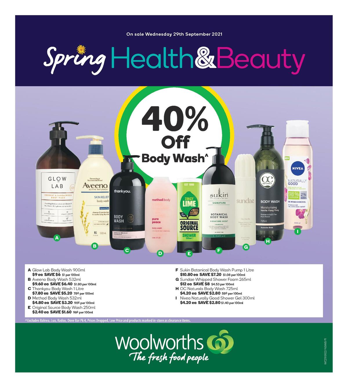 Woolworths Spring Health & Beauty Catalogues from 29 September
