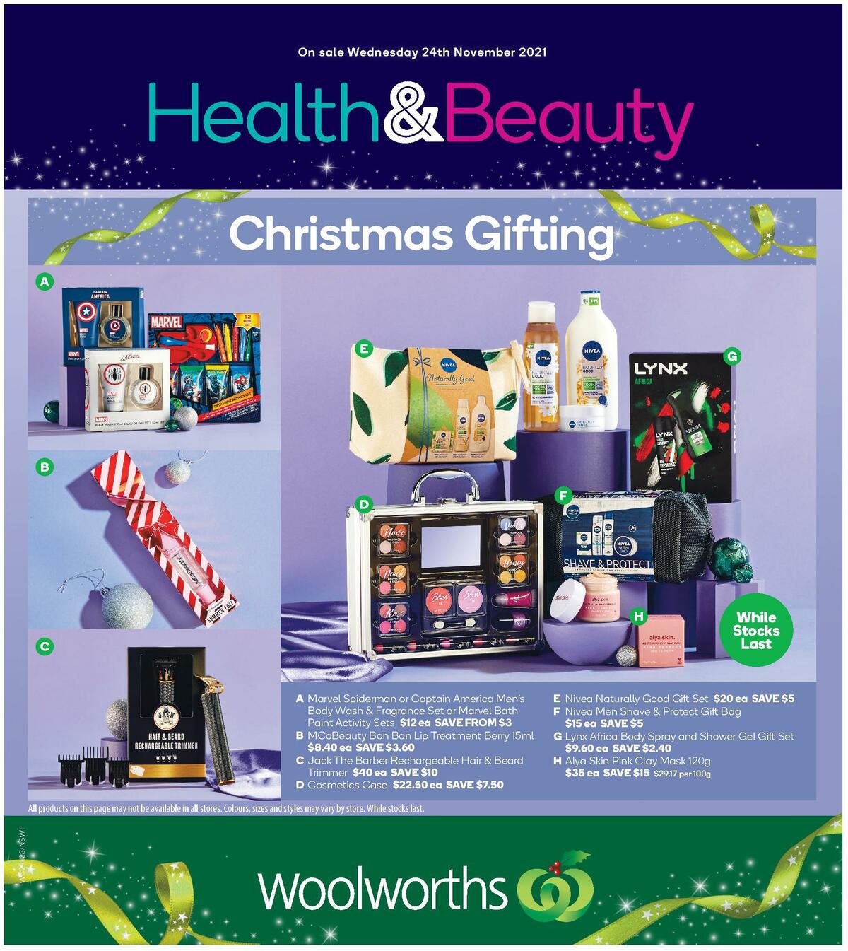Woolworths Health & Beauty Catalogues from November 24