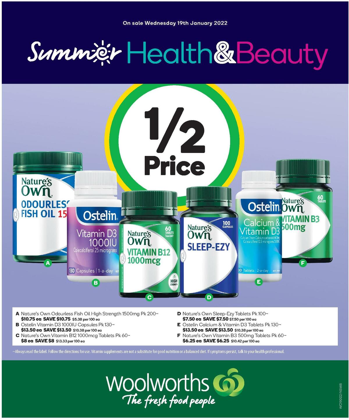 Woolworths Health & Beauty Catalogues from 19 January