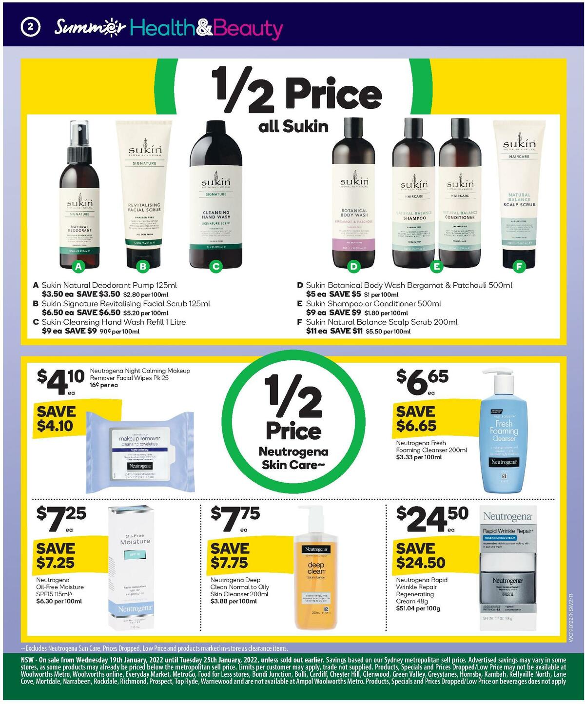 Woolworths Health & Beauty Catalogues from 19 January