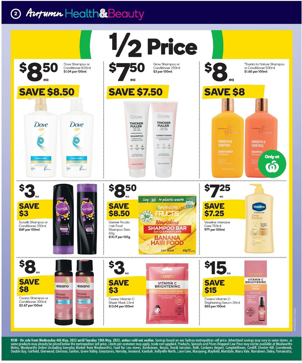 Woolworths Health & Beauty Catalogues from 4 May
