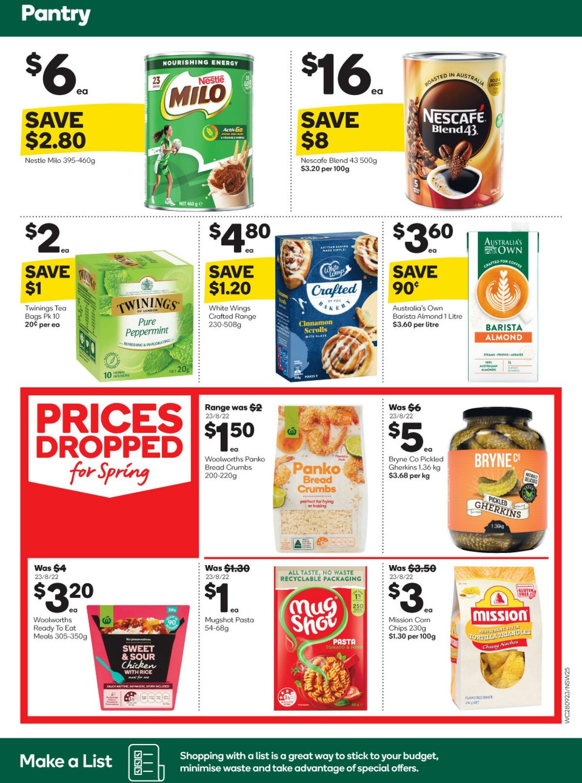 Woolworths Catalogues from 28 September