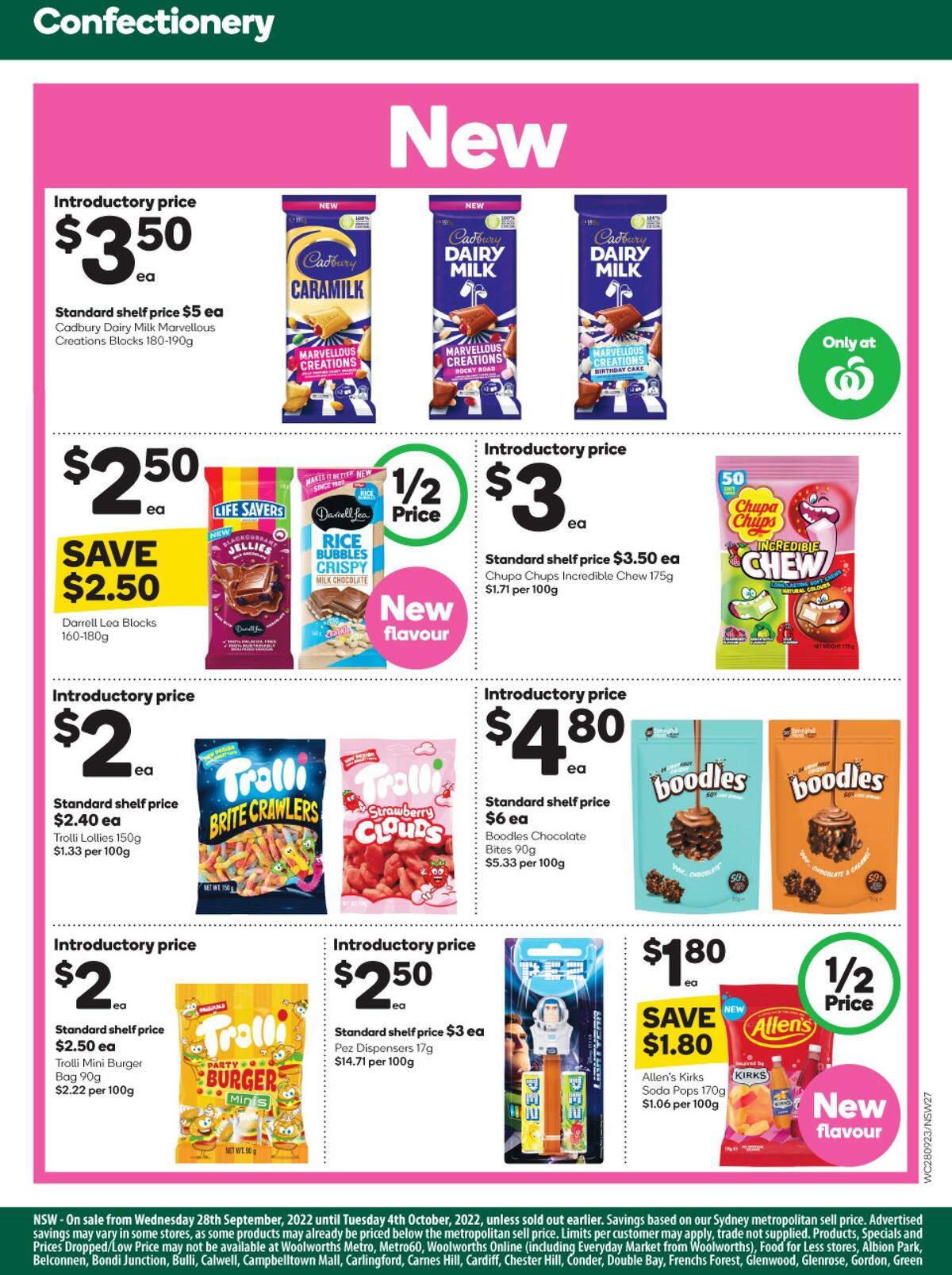 Woolworths Catalogues from 28 September