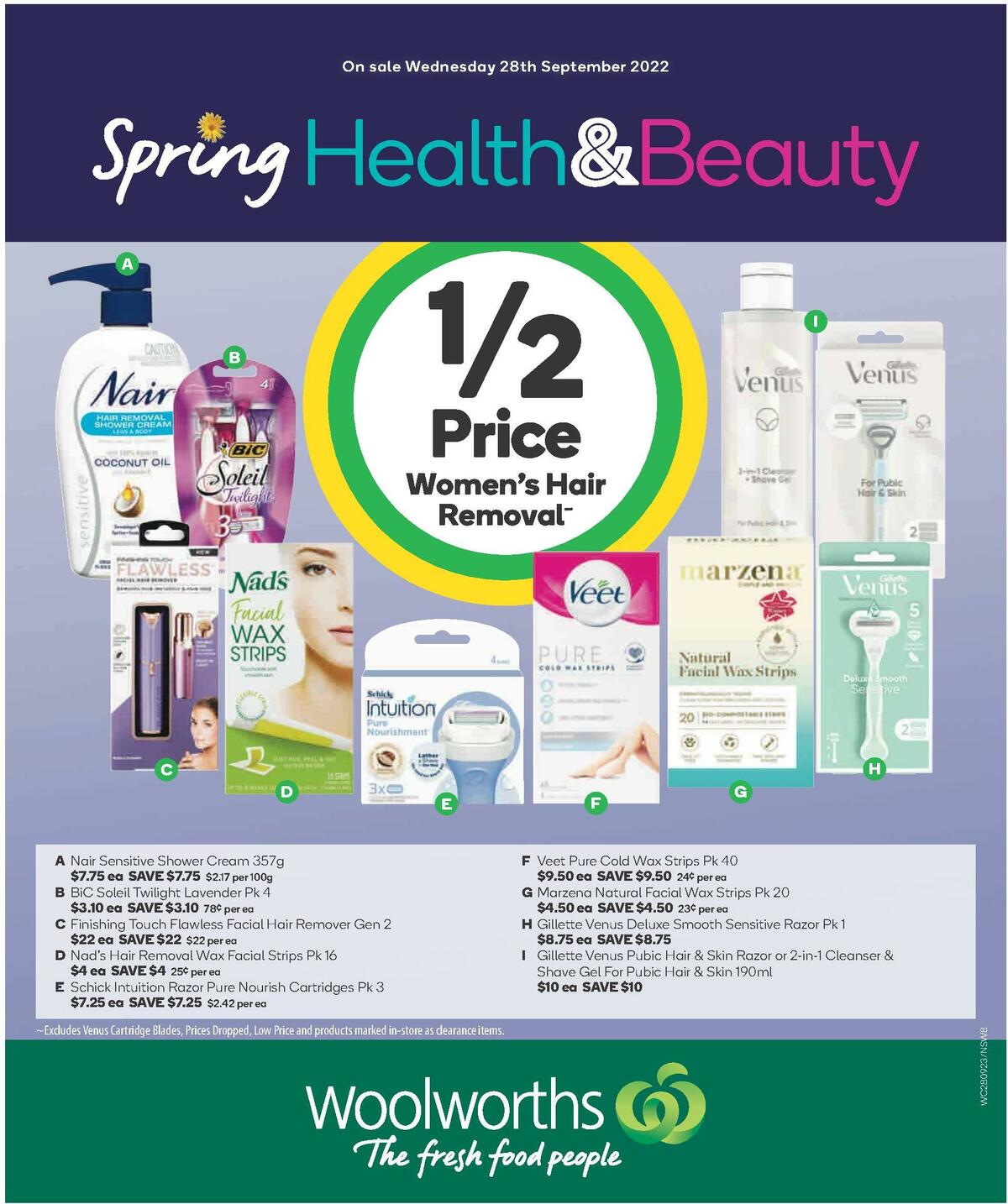 Woolworths Health & Beauty Catalogues from 28 September