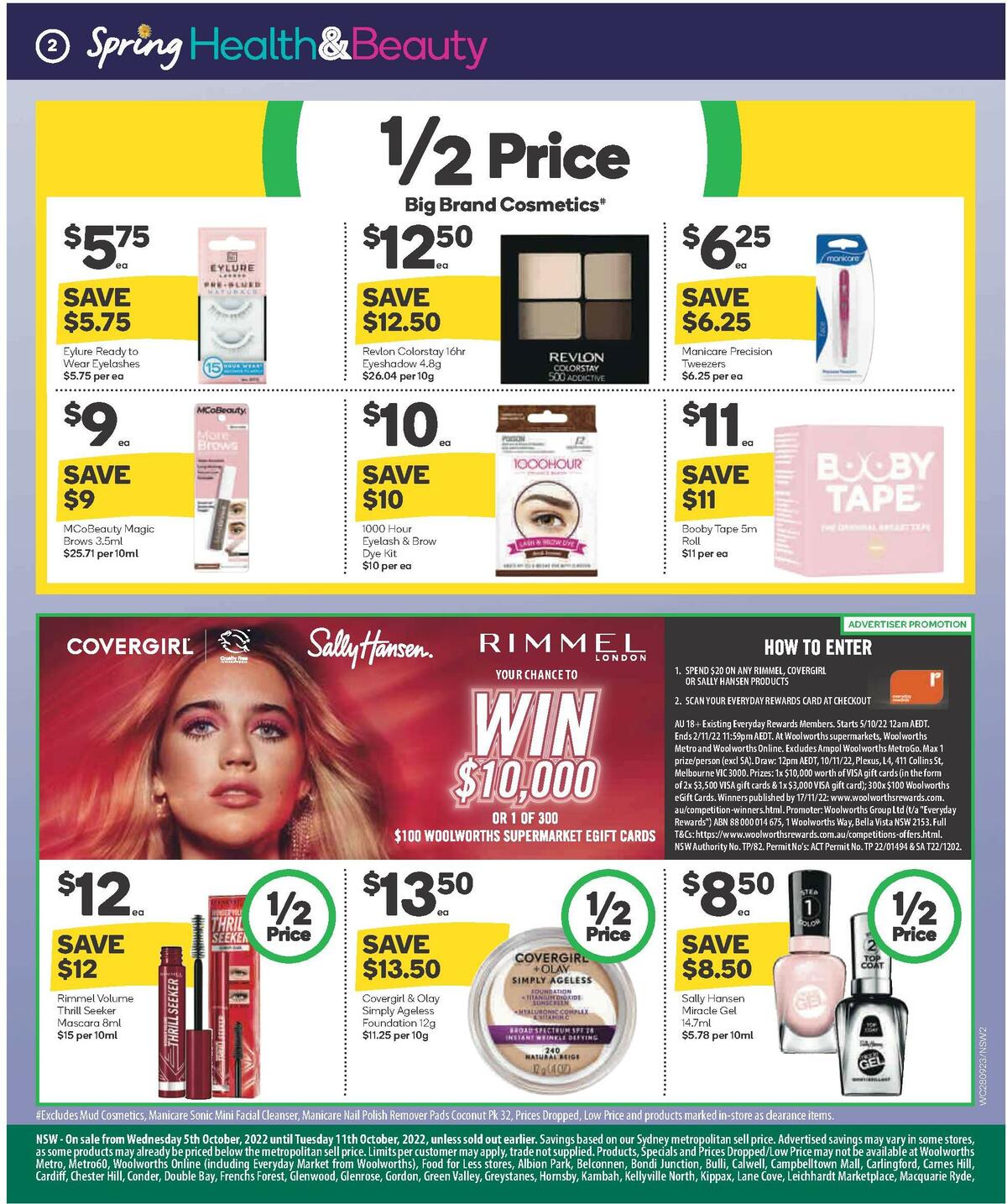 Woolworths Health & Beauty Catalogues from 5 October