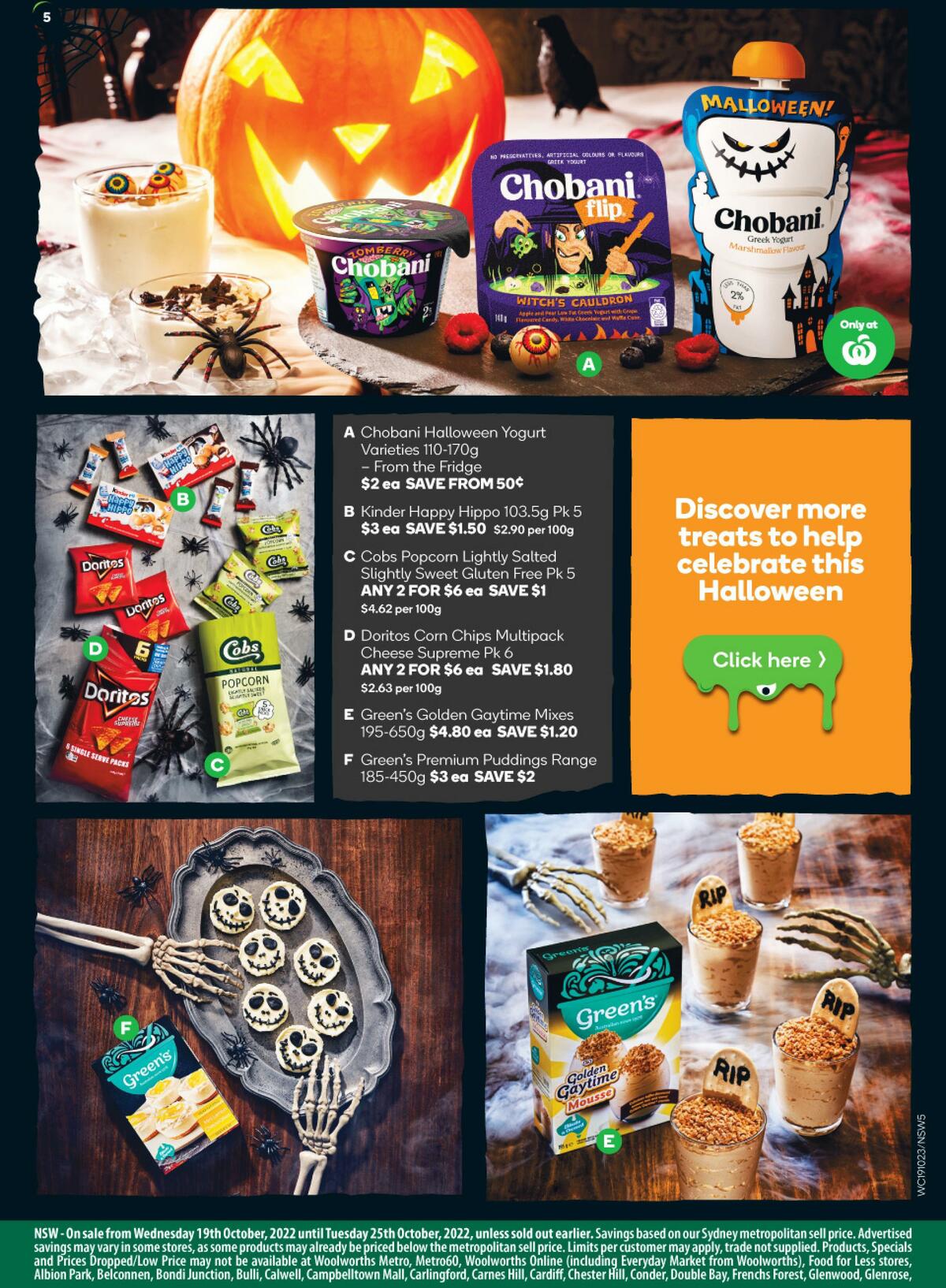 Woolworths Happy Halloween Catalogues from 19 October