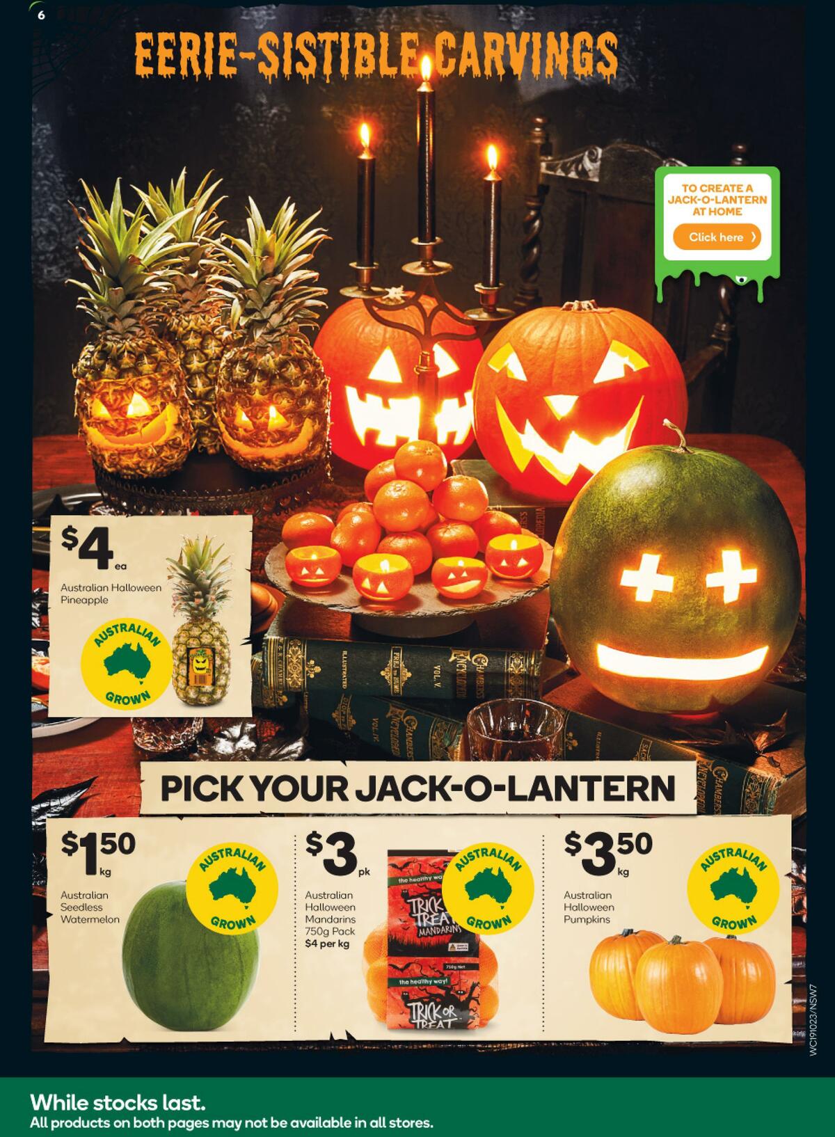 Woolworths Happy Halloween Catalogues from 19 October