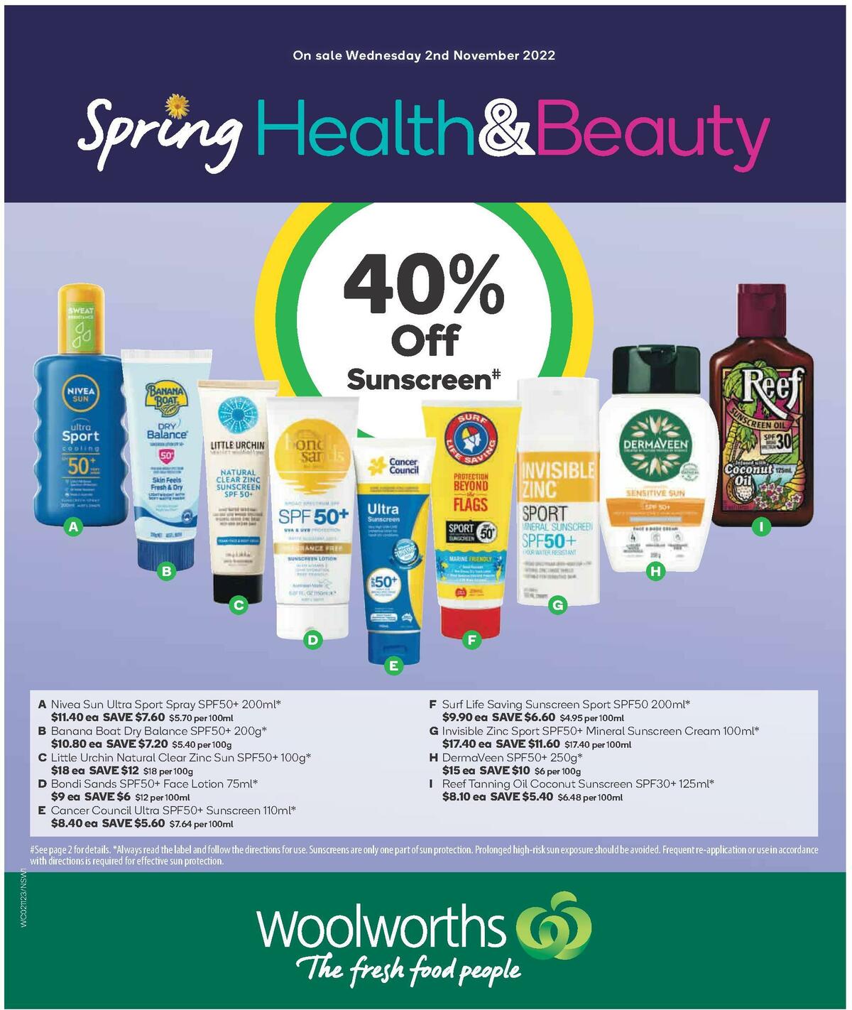 Woolworths Health & Beauty Catalogues from 2 November