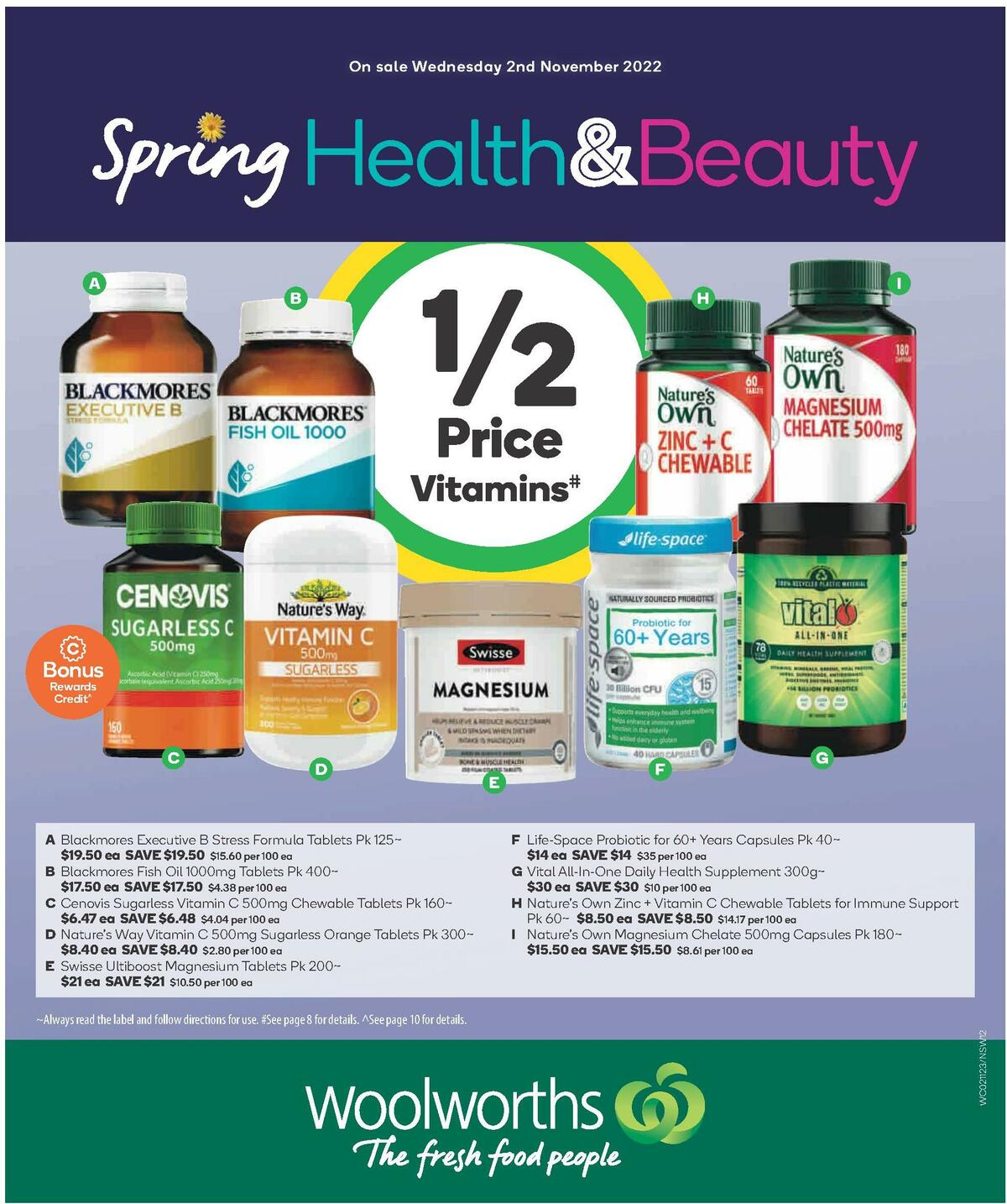 Woolworths Health & Beauty Catalogues from 2 November