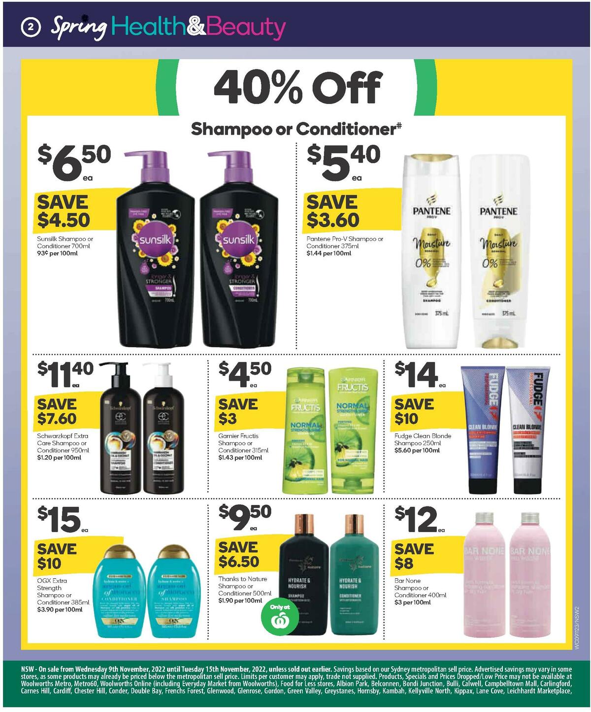 Woolworths Spring Health & Beauty Catalogues from 9 November