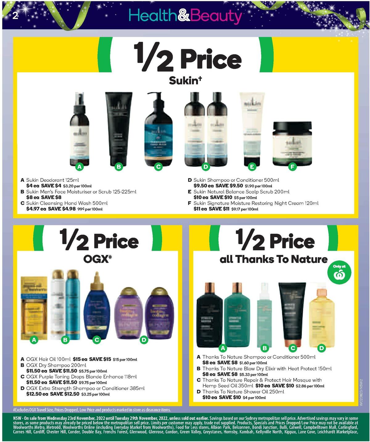 Woolworths Health & Beauty Catalogues from 23 November