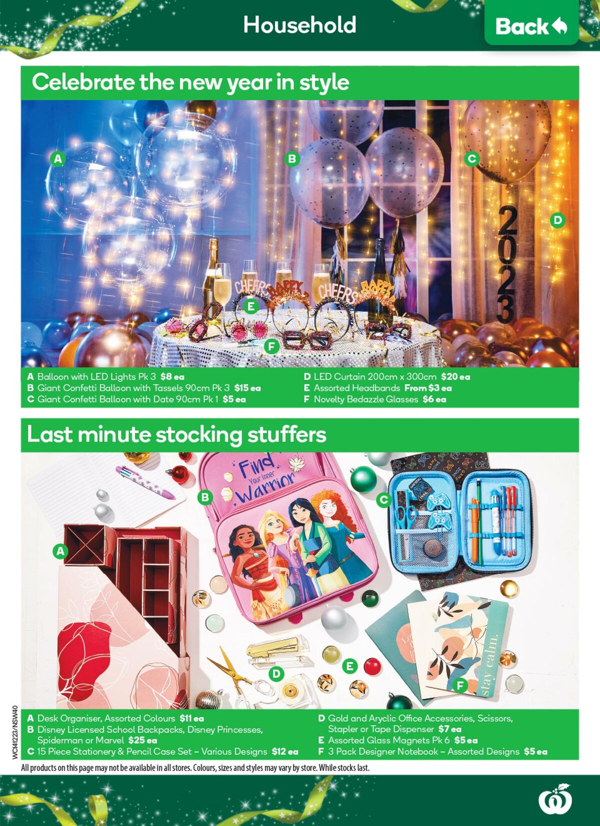 Woolworths Catalogues from 14 December