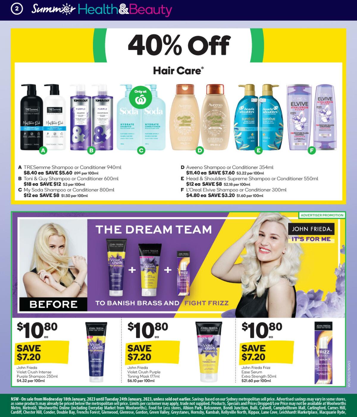 Woolworths Health & Beauty Catalogues from 18 January