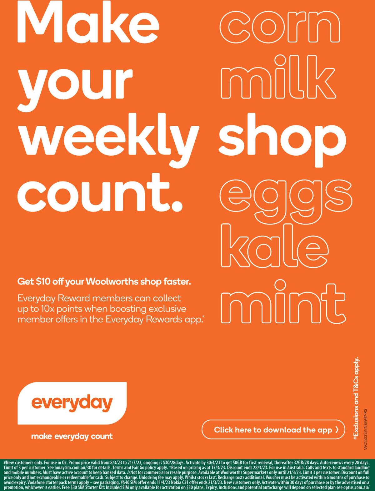 Woolworths Catalogues from 15 March