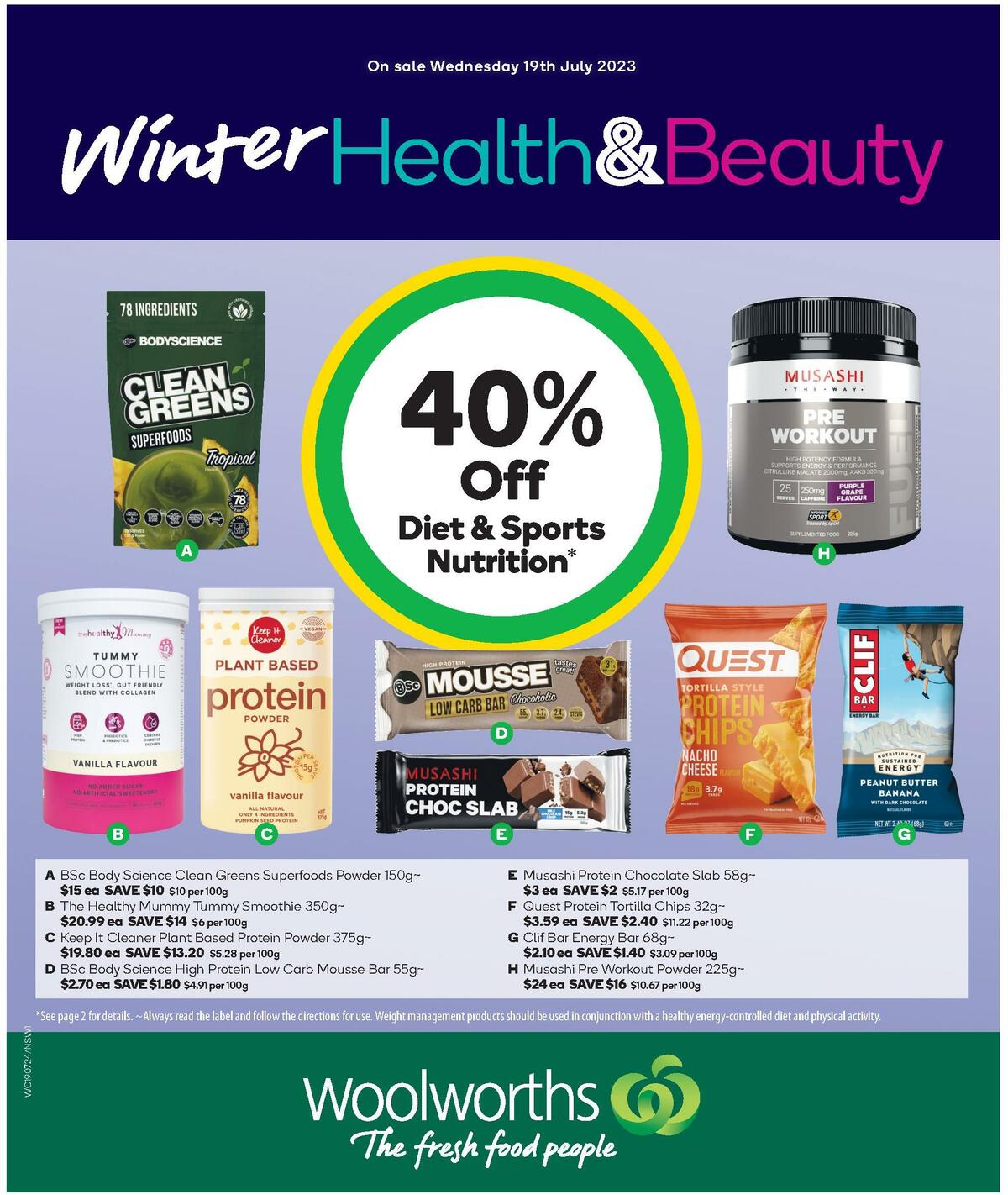 Woolworths Winter Health & Beauty Catalogues from 19 July