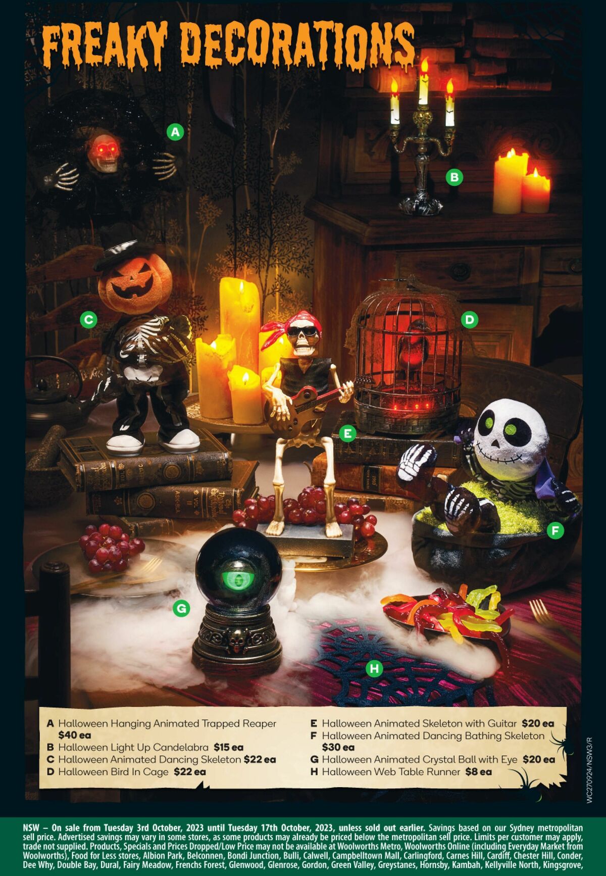 Woolworths Happy Halloween Catalogues from 3 October