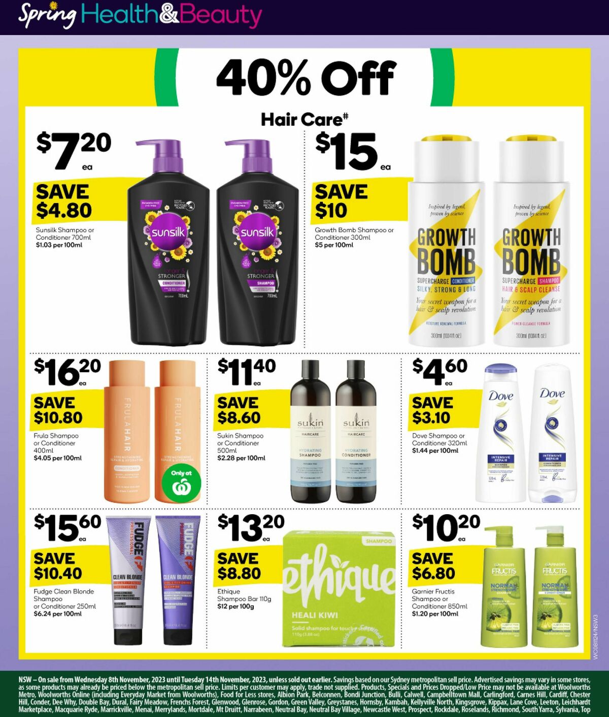 Woolworths Spring Health & Beauty Catalogues from 8 November
