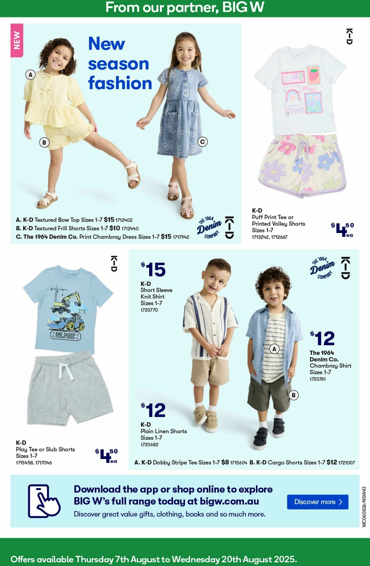 Woolworths Catalogues from 6 August