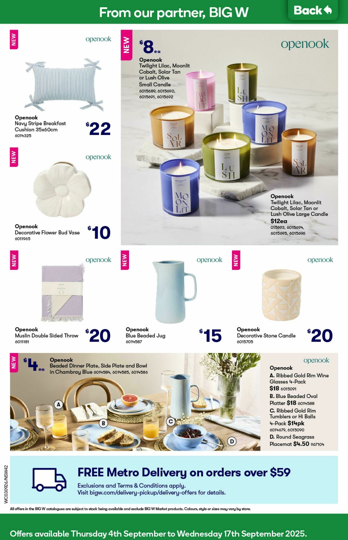 Woolworths Catalogues from 3 September