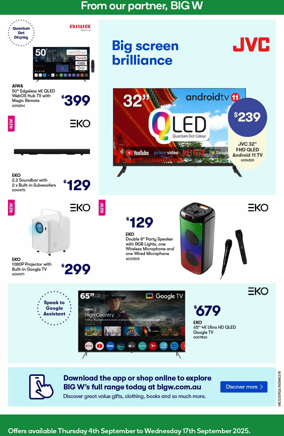 Woolworths Catalogues from 3 September