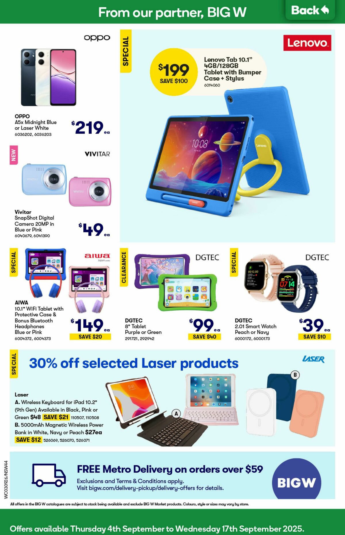 Woolworths Catalogues from 3 September