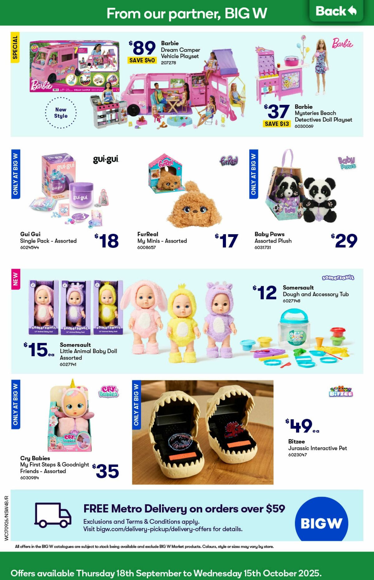 Woolworths Catalogues from 17 September