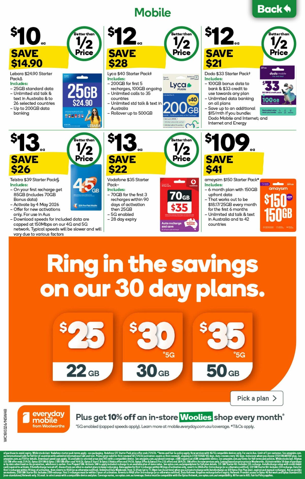Woolworths Catalogues from 1 April