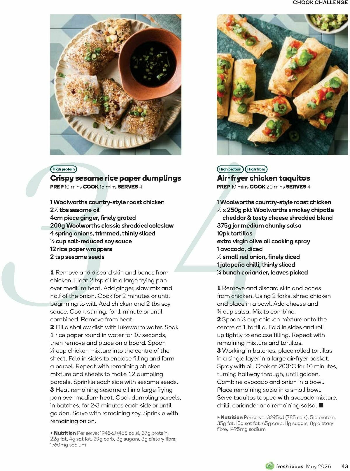 Woolworths Fresh Ideas Magazine May Catalogues from 1 May