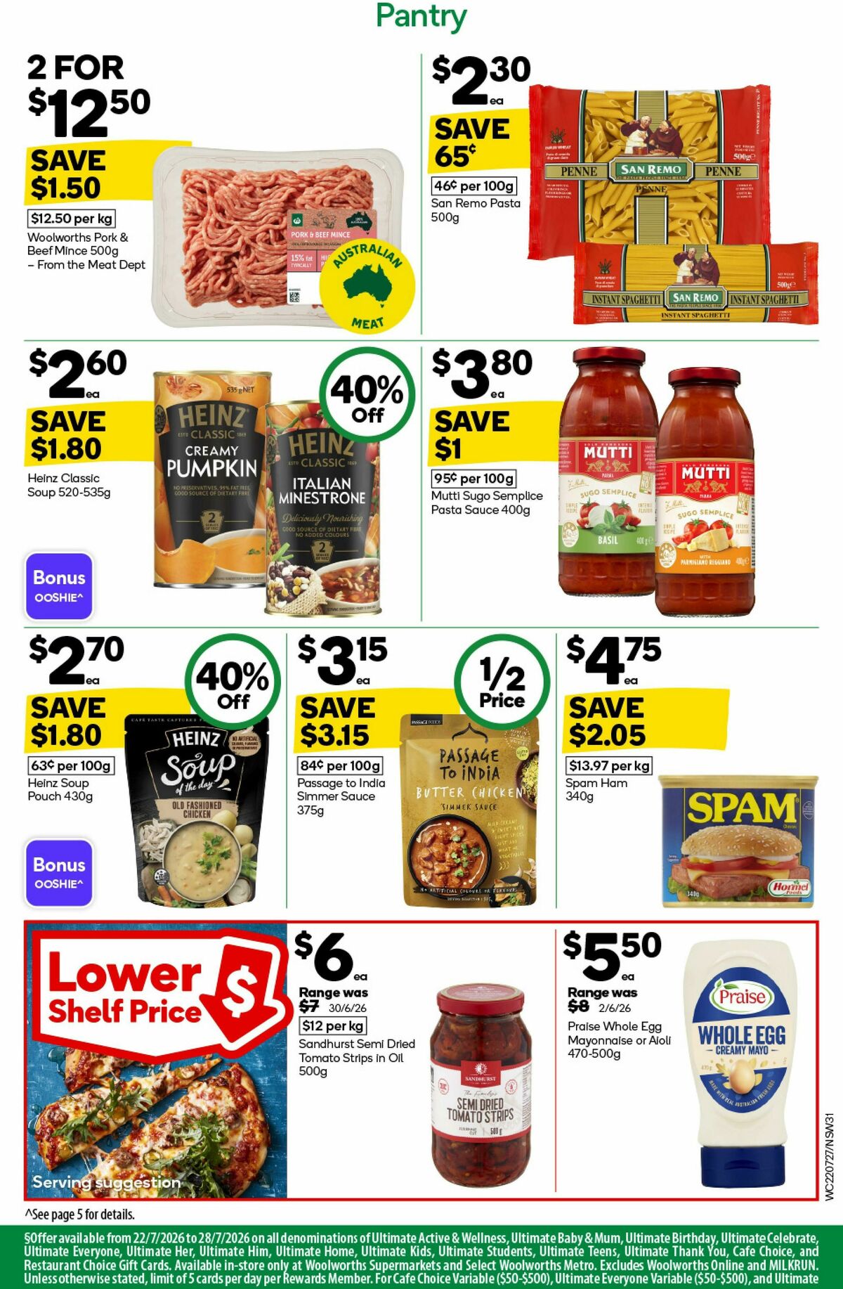 Woolworths Catalogues from 22 July