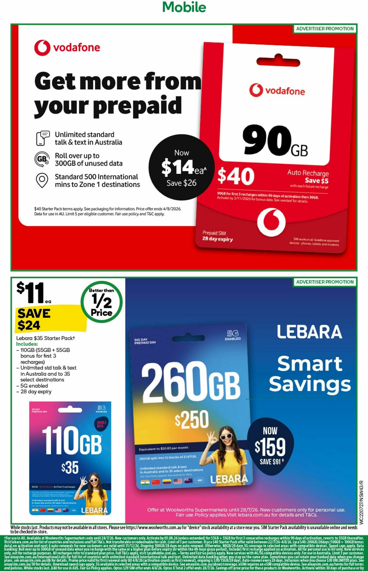 Woolworths Catalogues from 22 July