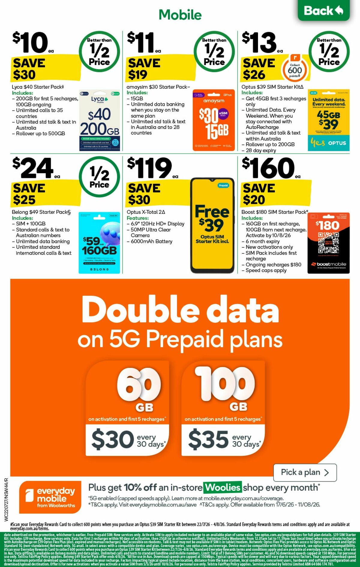 Woolworths Catalogues from 22 July