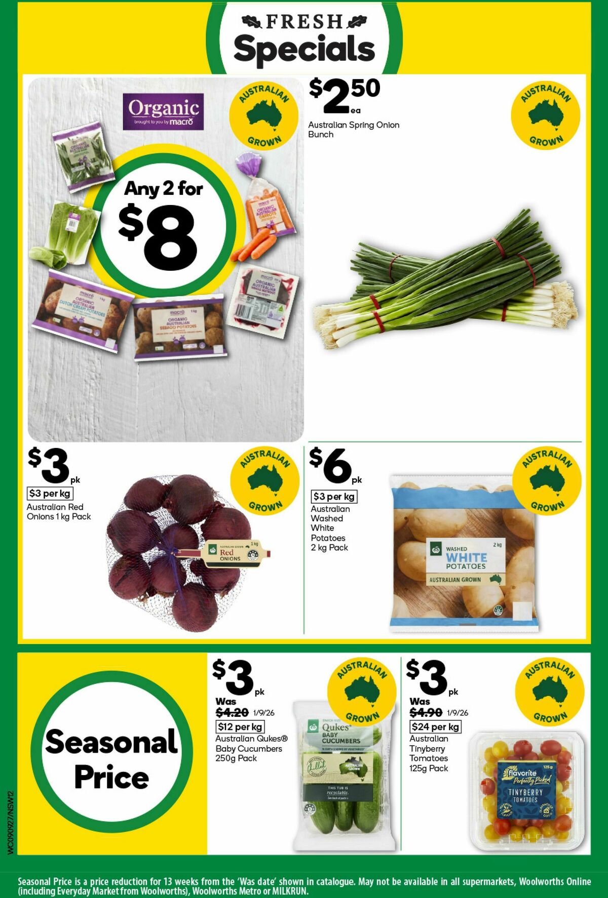 Woolworths Catalogues from 9 September