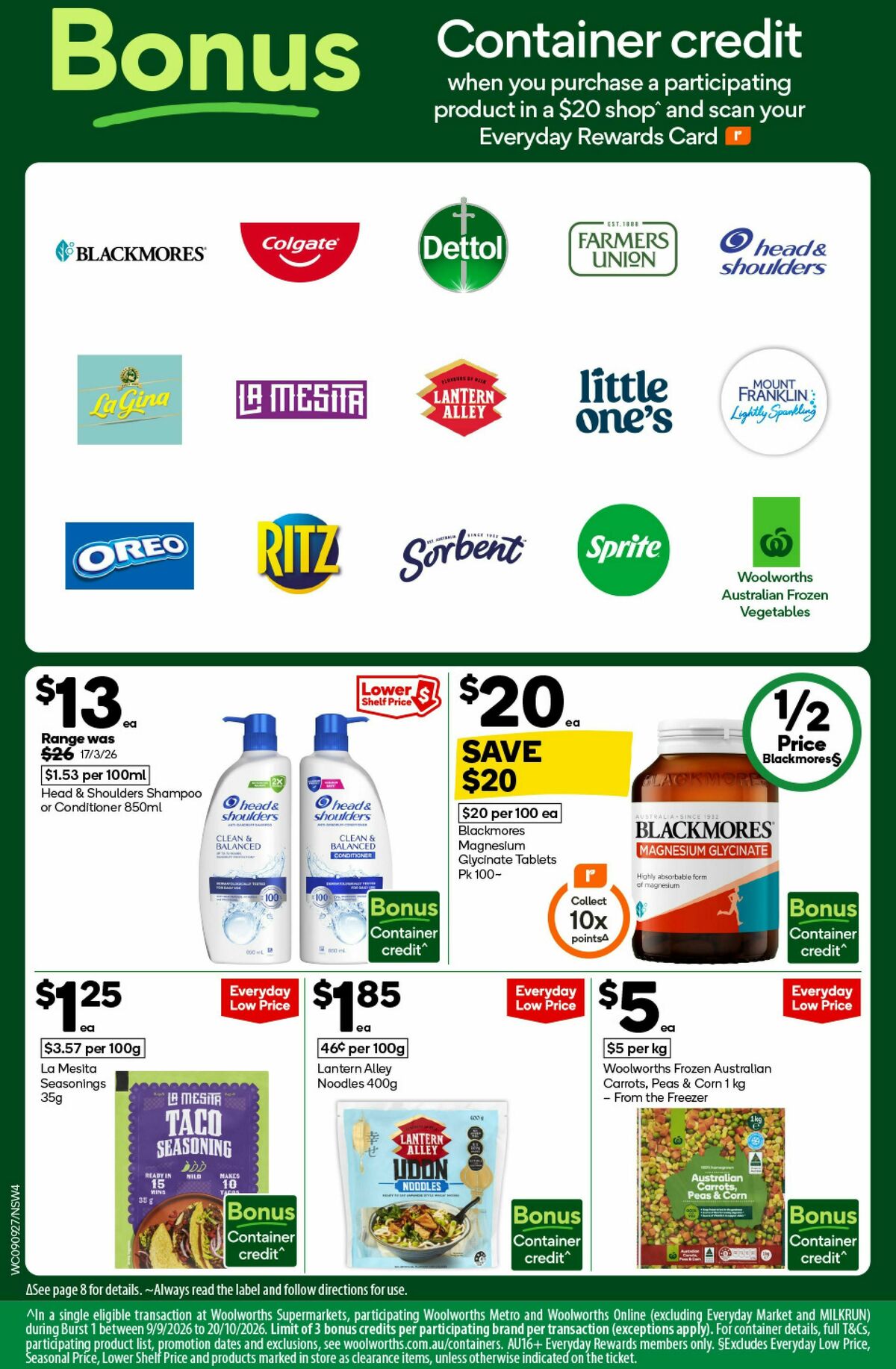 Woolworths Catalogues from 9 September